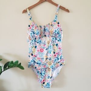 Floral NWOT Tummy Control Swimsuit - XL